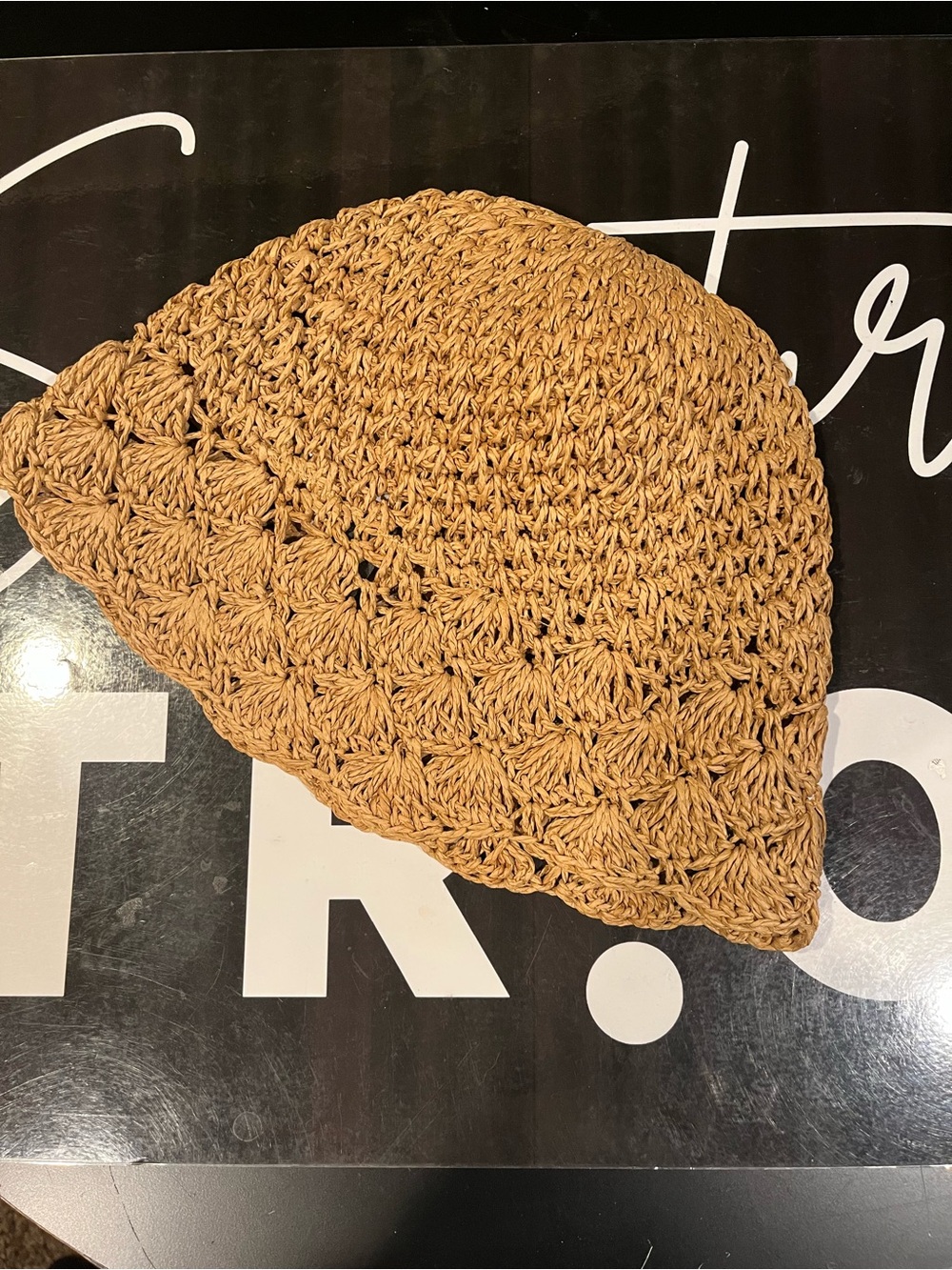 bp Tan Straw Bucket Hat NEW One Size